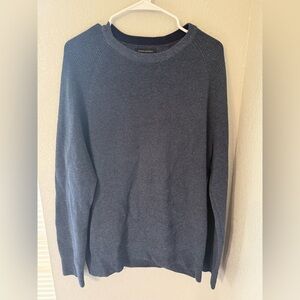 Banana Republic Men Navy 100% Cotton Heavy Texture Sweater Large
